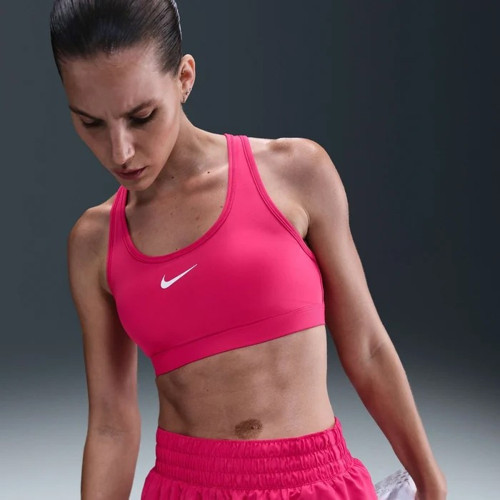 Swoosh DX6821-666 Orta Destekli Pedli Kadın Spor Sütyeni - Rush Pink