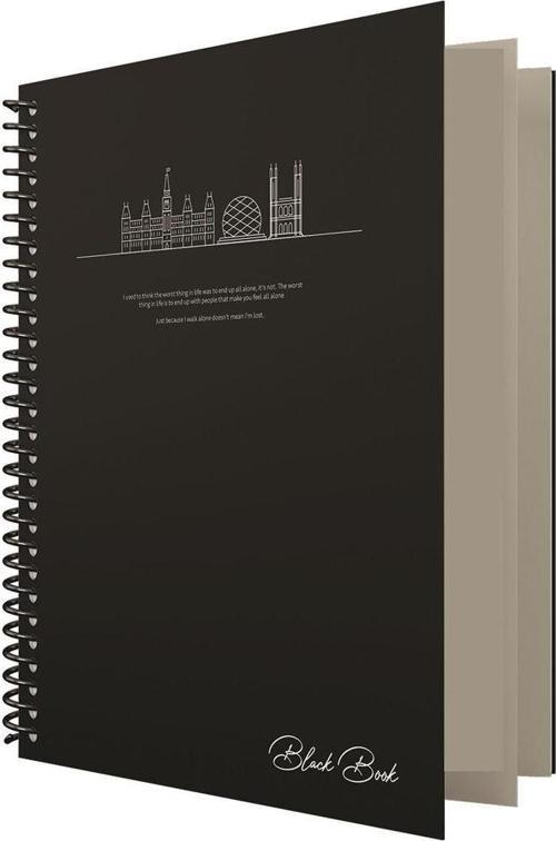 Black Book Not Defteri 16X22Cm 80 Yaprak Dik Kareli 6618