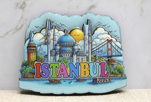 Ahşap İstanbul Temalı Magnet