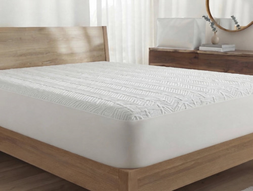 Bambu Kumaş Ultra Sessiz Sıvı Geçirmez Yatak Alezi Fitted Full Kenar Tek Kişilik 100 x 200 + 35