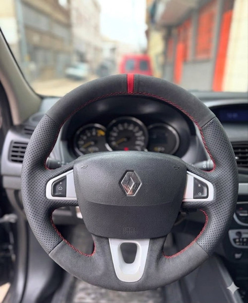 Fluence Megane 3 Scenic Direksiyon Kılıfı Araca Özel Yüzüklü