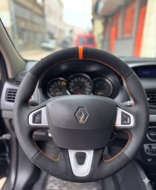 Fluence Megane 3 Scenic Direksiyon Kılıfı Araca Özel Yüzüklü