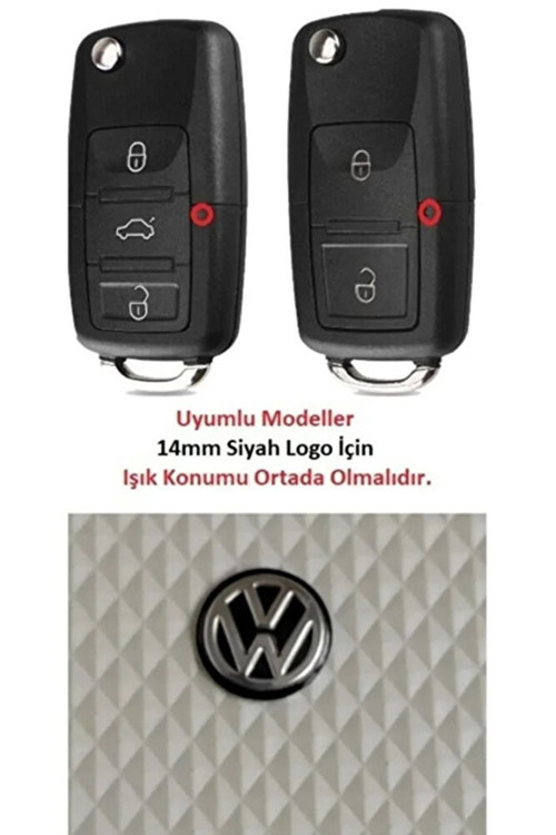 Volkswagen Anahtar Logosu Amblemi +A KALİTE 14 mm 1.4 cm 2 ADET