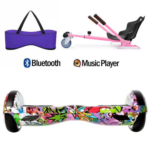 Elektrikli Kaykay Hoverboard Akıllı Denge 6.5 Inch + HoverKart + Çanta EXTREM PAKET D004