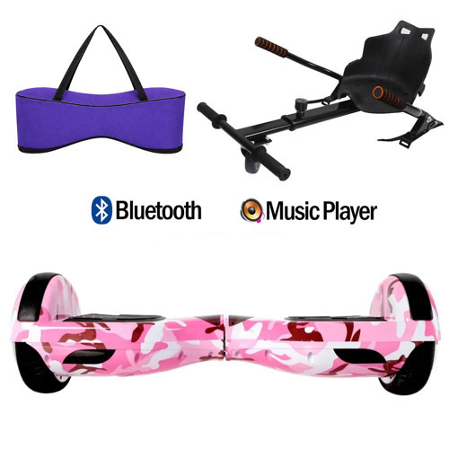 Elektrikli Kaykay Hoverboard Akıllı Denge 6.5 Inch + HoverKart + Çanta EXTREM PAKET D05