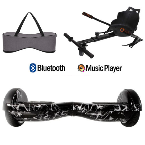 Elektrikli Kaykay Hoverboard Akıllı Denge 6.5 Inch + HoverKart + Çanta EXTREM PAKET D02