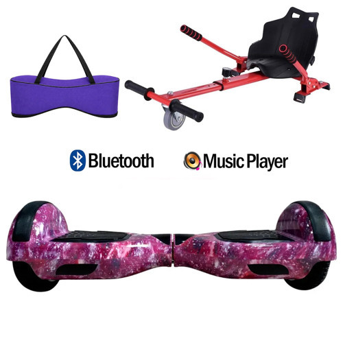 Elektrikli Kaykay Hoverboard Akıllı Denge 6.5 Inch + HoverKart + Çanta EXTREM PAKET D13