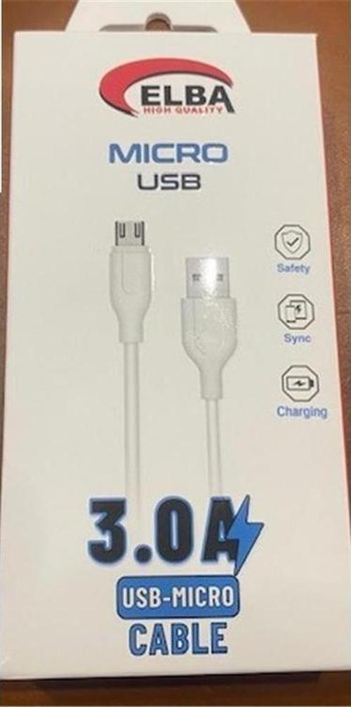 Elb25-M3A Micro Usb 3A Şarj Kablosu 1 Metre Hızlı Şarj
