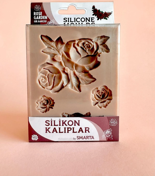 Model Hamuru Silikon Kalıp /  Furniture Decoration / Mobilya Süsleme / Rose Garden / Gül Bahçesi SK1013068
