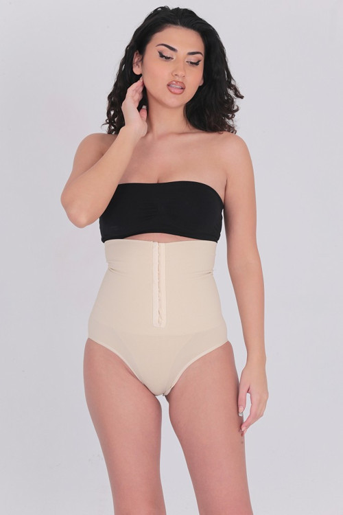 Bayan Agraflı Yüksek Bel Slip Külot Korse 5521