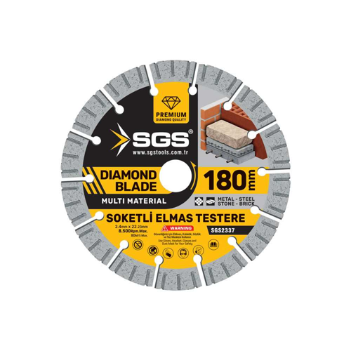 SGS2337 - 180mm Soketli Elmas Testere Multi Material (Beton Taş Tuğla Metal Kesici)