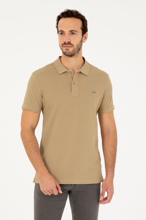 Erkek Haki Basic Tişört 50279610-VR027