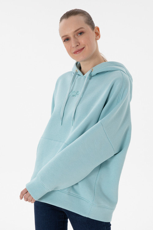 Kadın Su Yeşili Sweatshirt 50292370-VR083