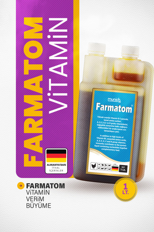 Farmatom Vitamin Kanatlı Hayvan Vitamini 1 Litre - Kuşlar Için Vitamin
