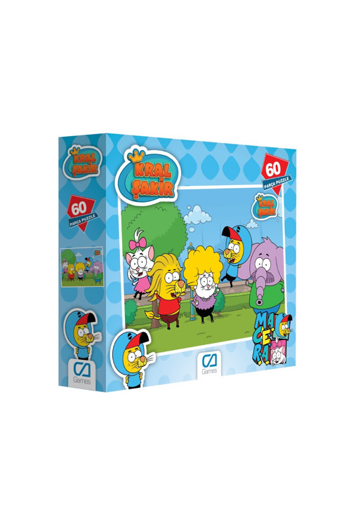 Kral Şakir Lisanslı 60 Parça 34x24cm Çocuk Puzzle Yapboz Serisi