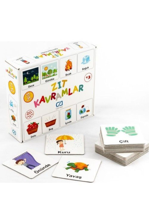 Eğitici Zıt Kavramlar Eğitici Kartlar