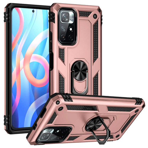 Xiaomi Redmi Note 11T 5G Kılıf Kamera Koruyucu Manyetik Standlı Tank Koruma