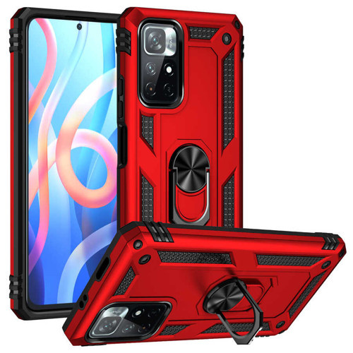 Xiaomi Redmi Note 11T 5G Kılıf Kamera Koruyucu Manyetik Standlı Tank Koruma