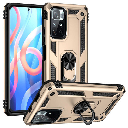 Xiaomi Redmi Note 11T 5G Kılıf Kamera Koruyucu Manyetik Standlı Tank Koruma