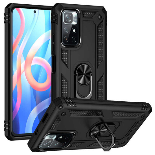 Xiaomi Redmi Note 11T 5G Kılıf Kamera Koruyucu Manyetik Standlı Tank Koruma