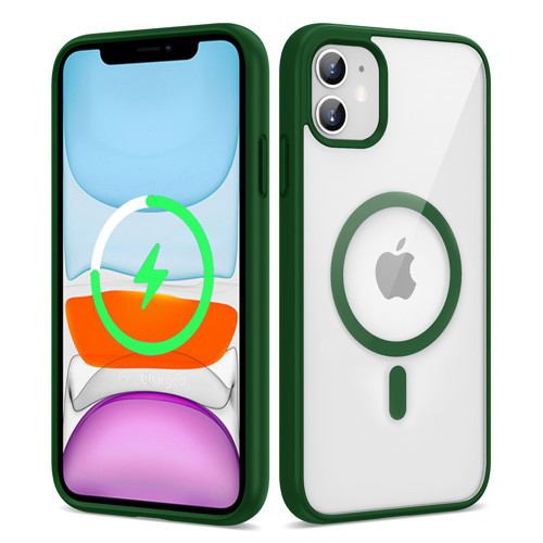 iPhone 11 Kılıf Kenarlar İnce Arka Kısım MagSafe Kamera Yükseltili Silikon