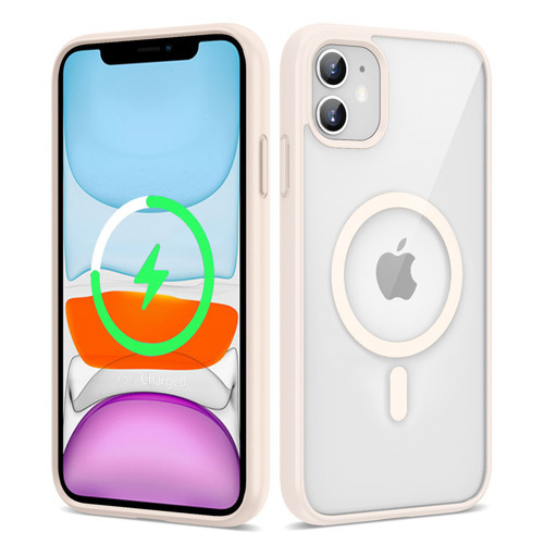 iPhone 11 Kılıf Kenarlar İnce Arka Kısım MagSafe Kamera Yükseltili Silikon