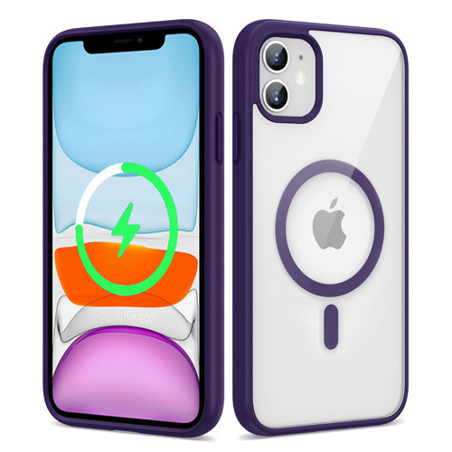 iPhone 11 Kılıf Kenarlar İnce Arka Kısım MagSafe Kamera Yükseltili Silikon