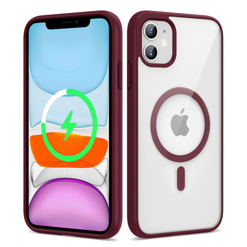 iPhone 11 Kılıf Kenarlar İnce Arka Kısım MagSafe Kamera Yükseltili Silikon