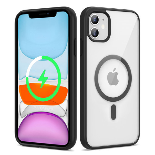 iPhone 11 Kılıf Kenarlar İnce Arka Kısım MagSafe Kamera Yükseltili Silikon