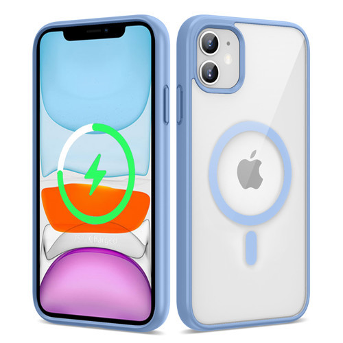 iPhone 11 Kılıf Kenarlar İnce Arka Kısım MagSafe Kamera Yükseltili Silikon