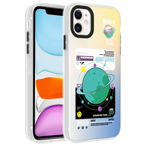 iPhone 11 Kılıf Vibe Desenli Kamera Yükseltili Mat Parmak İzi Tutmayan Silikon