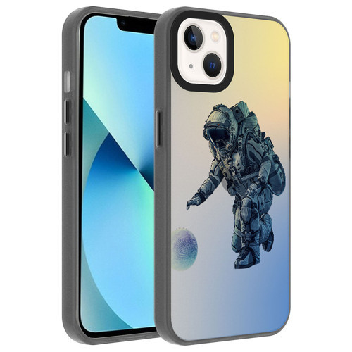 iPhone 13 Kılıf Vibe Desenli Kamera Yükseltili Mat Parmak İzi Tutmayan Silikon