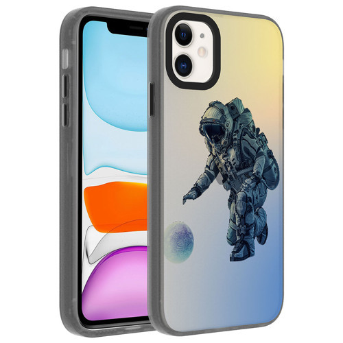 iPhone 11 Kılıf Vibe Desenli Kamera Yükseltili Mat Parmak İzi Tutmayan Silikon