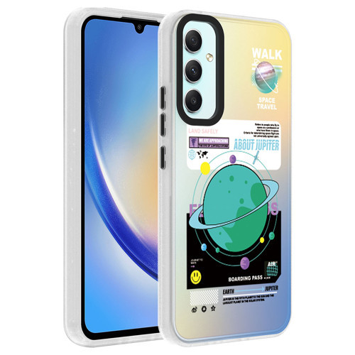 Galaxy A24 Kılıf Vibe Desenli Kamera Yükseltili Mat Parmak İzi Tutmayan Silikon