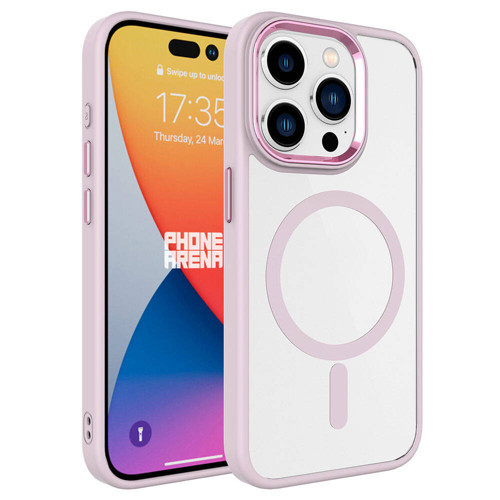 iPhone 15 Pro Kılıf MagSafe Şeffaf Arka Yüz Kamera Yükseltili Silikon