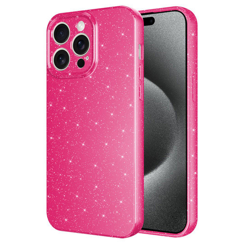 iPhone 15 Pro Kılıf Kamera Korumalı Simli Silikon Üstün Koruma