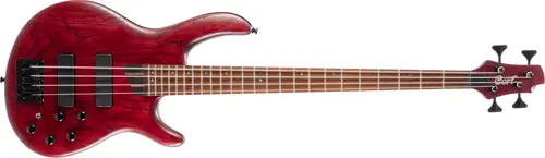 B4 Element Opbr Bas Gitar, 4 Telli Open Pore Burgundy Red