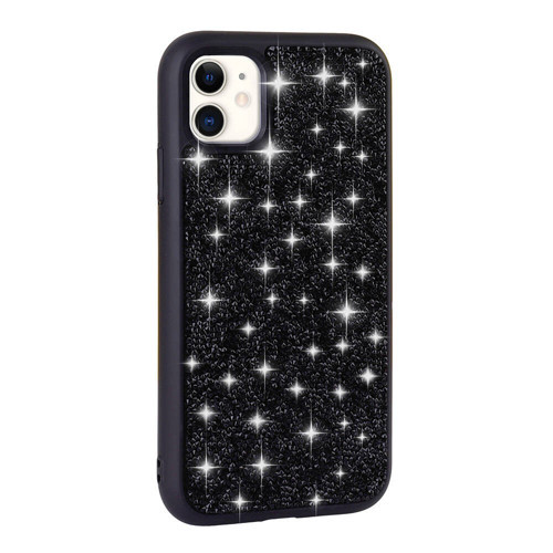 iPhone 11 Kılıf Simli Pırlanta Taşlı Kamera Yükseltili Silikon