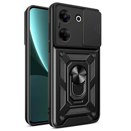 Tecno Camon 20 Pro 5G Kılıf Sürgülü Kamera Koruyucu Manyetik Standlı Tank Koruma