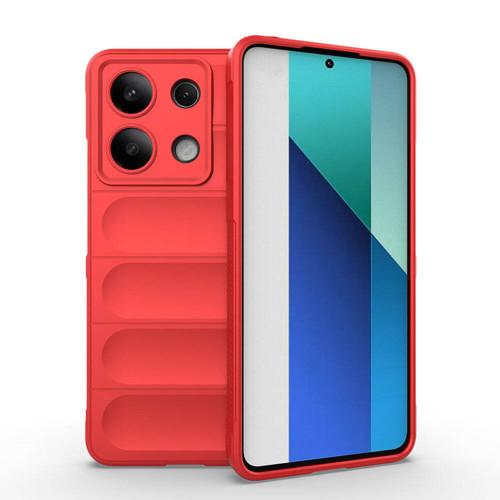 Xiaomi Redmi Note 13 4G Kılıf Kamera Korumalı Esnek Silikon Parmak Şeritli