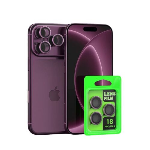 Apple iPhone 18 Pro Max Raze Metal Kamera Lens - Bordo