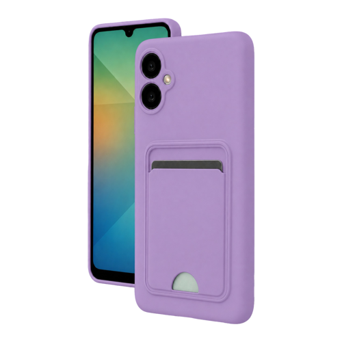 Samsung Galaxy A07 4G Kelvin Kartvizitli Silikon - Lila