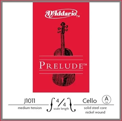Daddarıo J1011 Cello Tek Tel, Prelude, A-la, 4/4 Scale, Medıum Te
