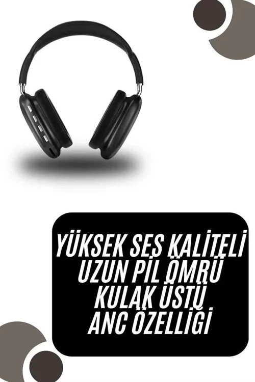 Kulak Üstü Kablosuz Bluetooth Kulaklık Yumuşak Süngerli SD Kart Girişli