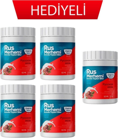 Olegovich Rus Merhemi 5 Adet Bandrollü 50 Ml Anında Tüyleri Siler