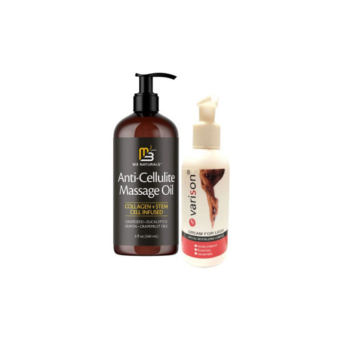 Anti-Cellulite Massage Oil 240 ml + Varison Bacak Bakım 120 ml Krem