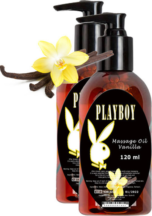Playboy Vanılla Massage Oil 2 Adet Vanilya Aromalı Vücut Masaj Yağı