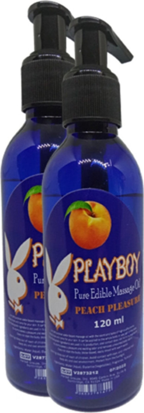 Playboy Pure Edible Massage Oil 120ml Şeftali Aromalı Masaj Yağı 2 Adet