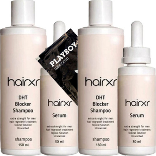 Hairxr Saç Bakım Şampuanı ve 30 ml Serum Saçbesleme Güçlü 2 Adet 150 ml Hairxr Dht Blocker + Hediye