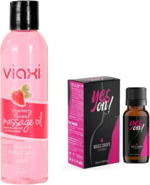 Viaxi Yeson Magic Drops For Women 15 Ml+ Çilekli Masaj Yağı 177 Ml
